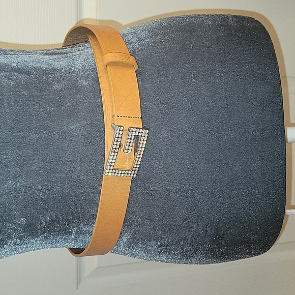 Guess Rhinestone Buckle & Camel Color Belt - Picture 11 of 16